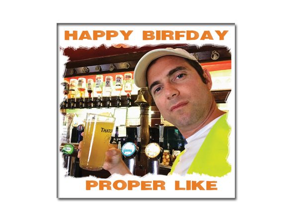 'Happy Birfday' Birthday Card